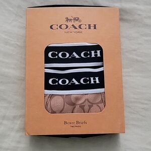2 Pairs Coach Boxer Briefs size XL *NEVER WORN*